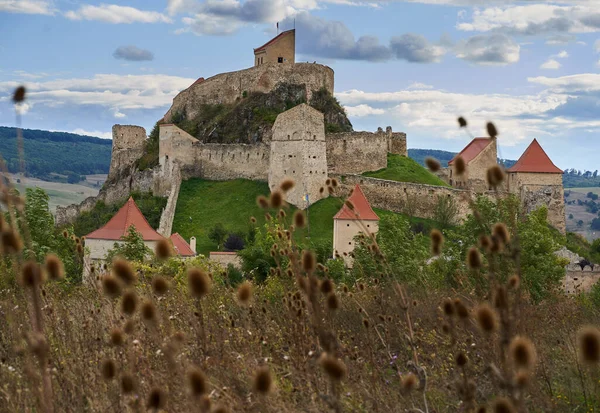 Αρχαία Μεσαιωνική Ακρόπολη Φρούριο Ψηλά Ένα Λόφο — Φωτογραφία Αρχείου