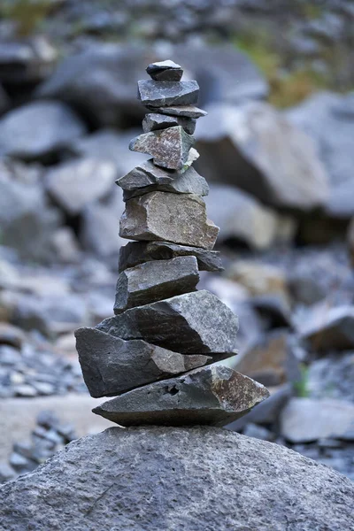 Zen Stack Stones Arranged Tower — Stock Photo, Image