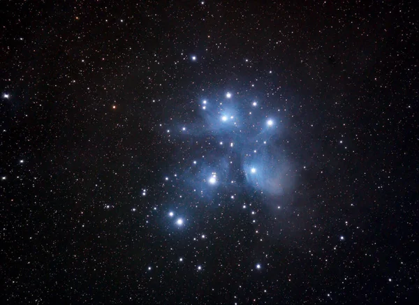 Pleiades Seven Sisters Cluster Night Sky Seen Northern Hemisphere Stock Picture