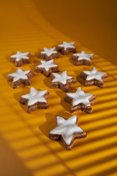 Festive Christmas Biscuits Made Oat Flour — Stock Photo, Image