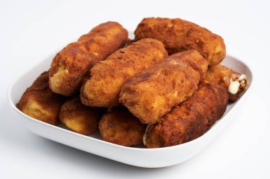Cordon bleu speciality, rolls with chicken breast, ham and cheddar cheese