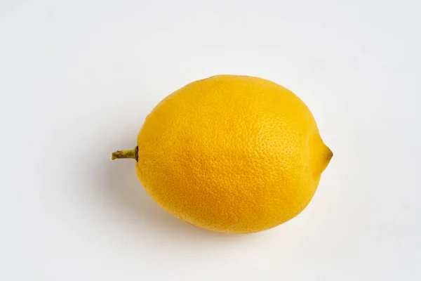 Closeup Whole Lemon Isolated White Background — Stock Photo, Image