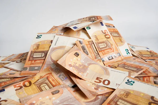 Bons Euros Sur Fond Blanc Symbole Richesse — Photo