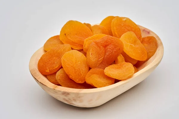 Dried Apricots Isolated White Background Closeup Shot — Stock Photo, Image