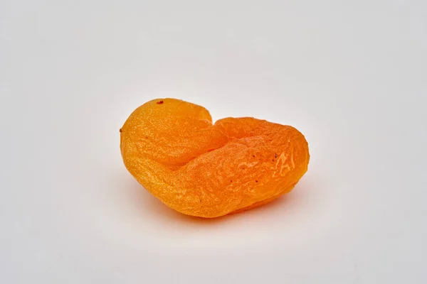 One Single Dried Apricot Isolated White Background — Stock Photo, Image