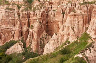 Romanya 'nın Sebes kentindeki Kızıl Geçit' ten gelen manzara - jeolojik bir fenomen