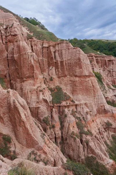 Paysage Ravin Rouge Sebes Roumanie Phénomène Géologique — Photo