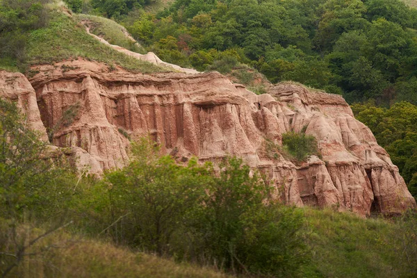 Krajina Červené Rokle Sebes Rumunsko Geologický Fenomén — Stock fotografie