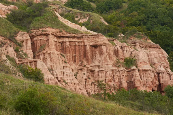 Paisaje Desde Barranco Rojo Sebes Rumania Fenómeno Geológico —  Fotos de Stock