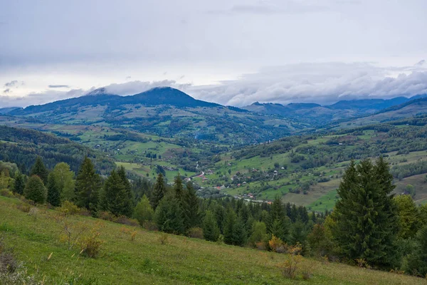 Luftaufnahme Eines Dorfes Hochgebirge — Stockfoto