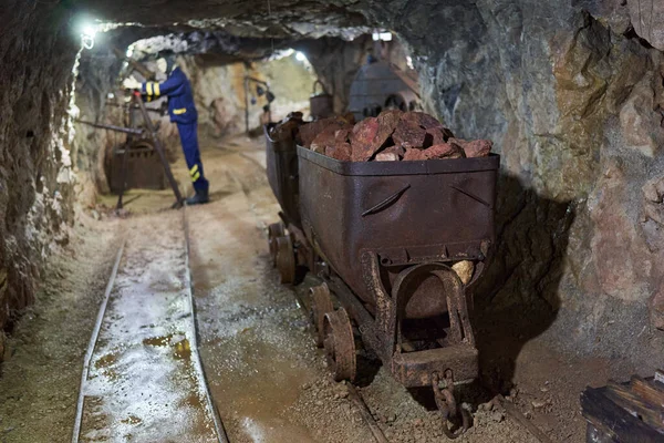 Mannequin Cart Abandoned Mine — Stock Photo, Image