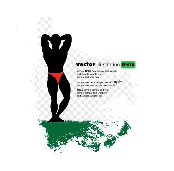 Bodybuilding. vectorillustratie. — Stockvector