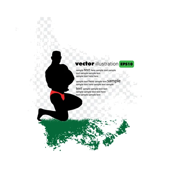 Bodybuilding. Vector illustration. — Stock Vector