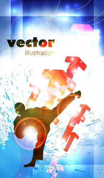 Bojovník. vektorové ilustrace. — Stockový vektor