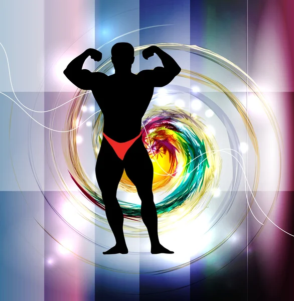 Bodybuilding illustration — Stockfoto