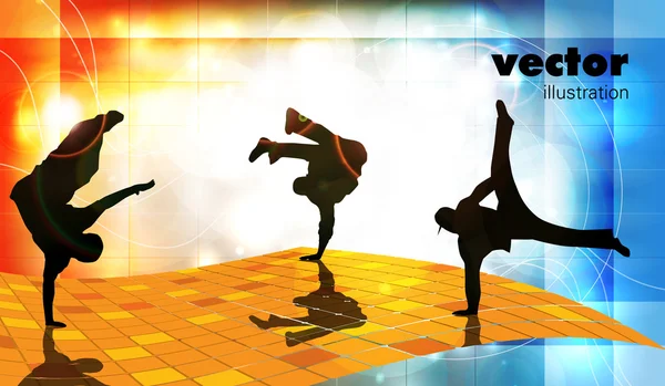 Illustrazione del breakdancer — Vettoriale Stock