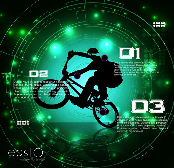 Ciclista BMX — Vector de stock