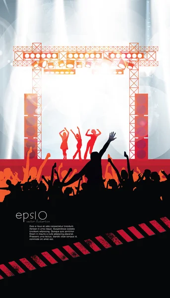 Muziek evenement achtergrond. vectorillustratie eps10. — Stockvector