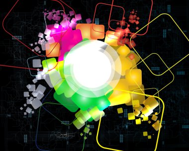 fütüristik teknik arka plan