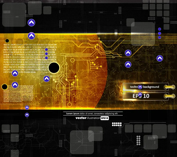未来の技術的な背景 — ストックベクタ
