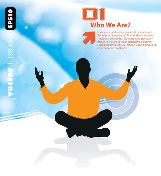 Pose de yoga traditionnelle — Image vectorielle