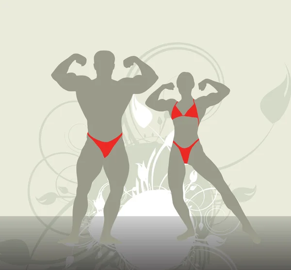 Bodybuilding-Illustration — Stockfoto