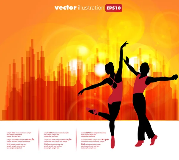 Balett. dans illustration. vektor — Stock vektor