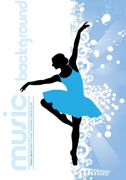 Ballet. Illustration dansante. Vecteur — Image vectorielle