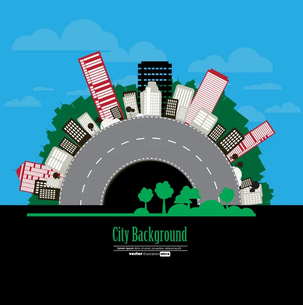 City background — Stock Vector