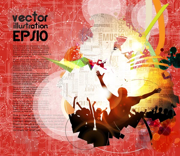 Musik event bakgrund. vektor eps10 illustration. — Stock vektor