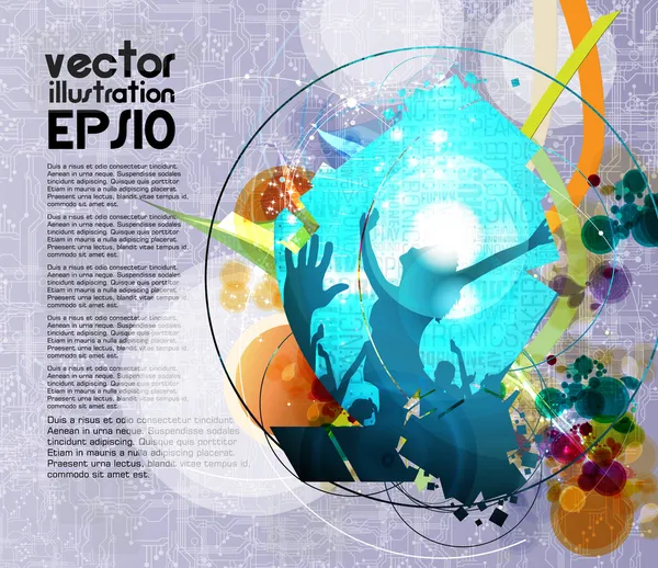 Musik event bakgrund. vektor eps10 illustration. — Stock vektor