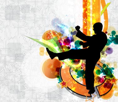 Karate illüstrasyon