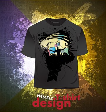 t gömlek konser. vektör