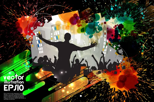 Vector illustration of music background party — Stock Vector