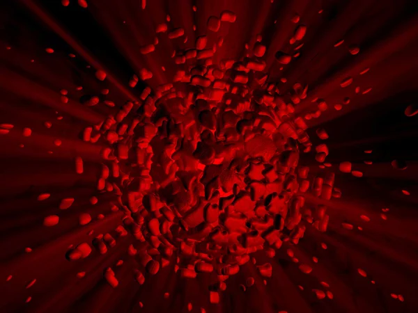 Red Explosion — Stock Photo, Image