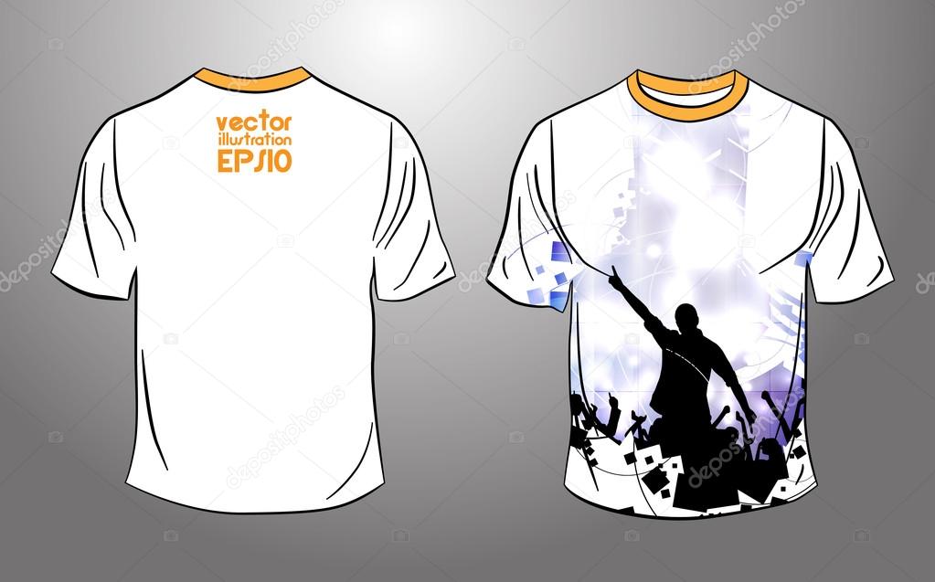 T shirt concert. Vector