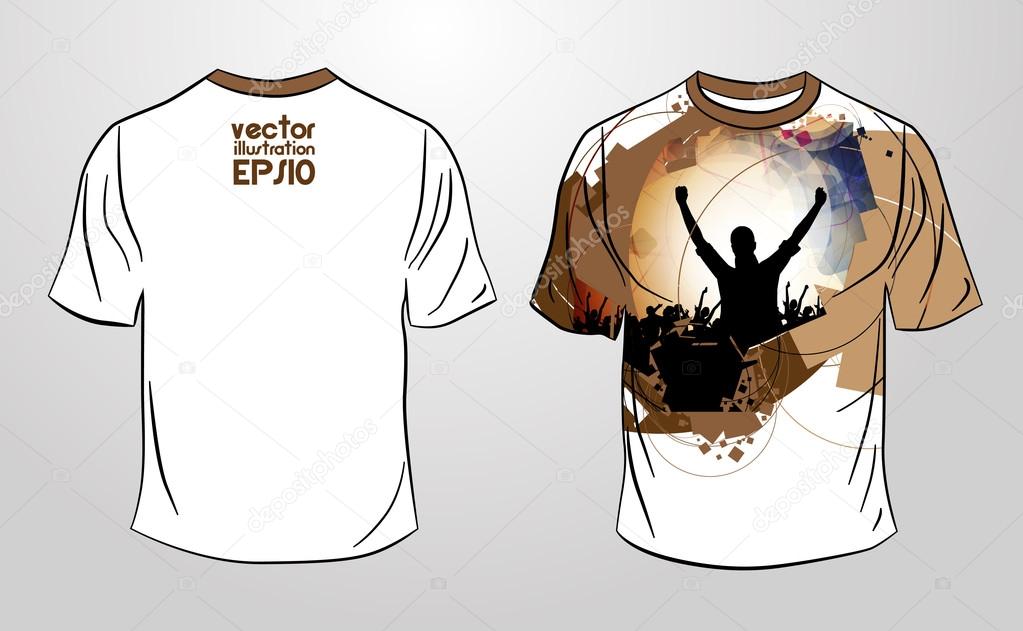 T shirt concert. Vector