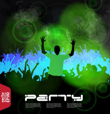 kalabalık dans. vektör