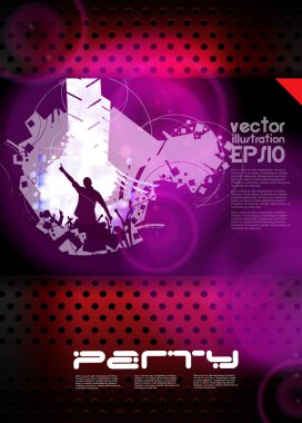 kalabalık dans. vektör