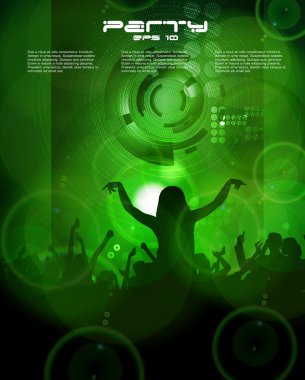 kalabalık dans. vektör