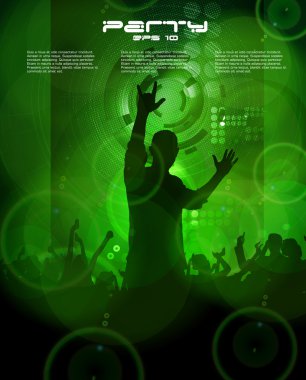 kalabalık dans. vektör