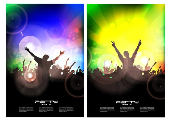 Crowd of dancing . Vector — Stock Vector