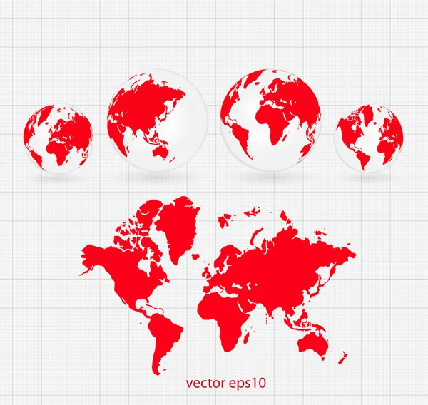 Mapa světa — Stockový vektor