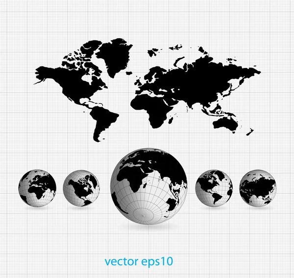 Mapa světa — Stockový vektor