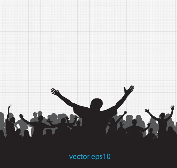 Crowd of dancing . Vector — Stock Vector