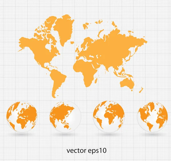 Carte du monde — Image vectorielle