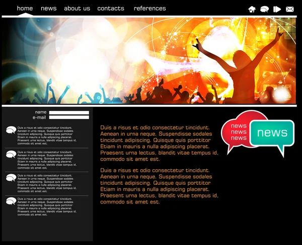 Muziek evenement illustratie — Stockvector