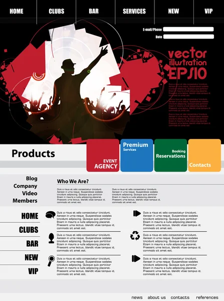 Diseño del sitio web — Vector de stock