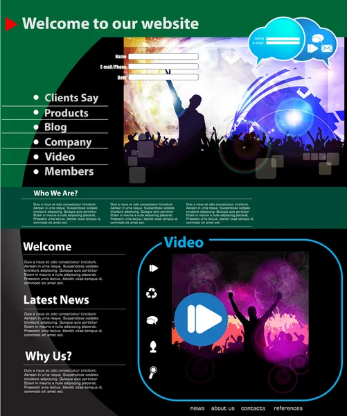 ウェブサイトのデザイン — ストックベクタ