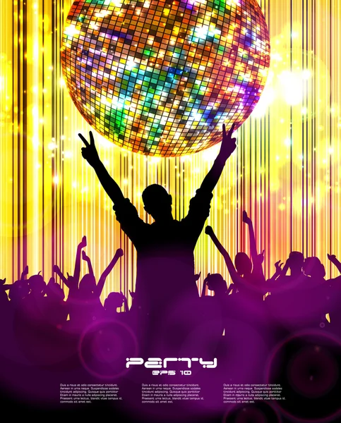 Music party illustration — Stock Vector